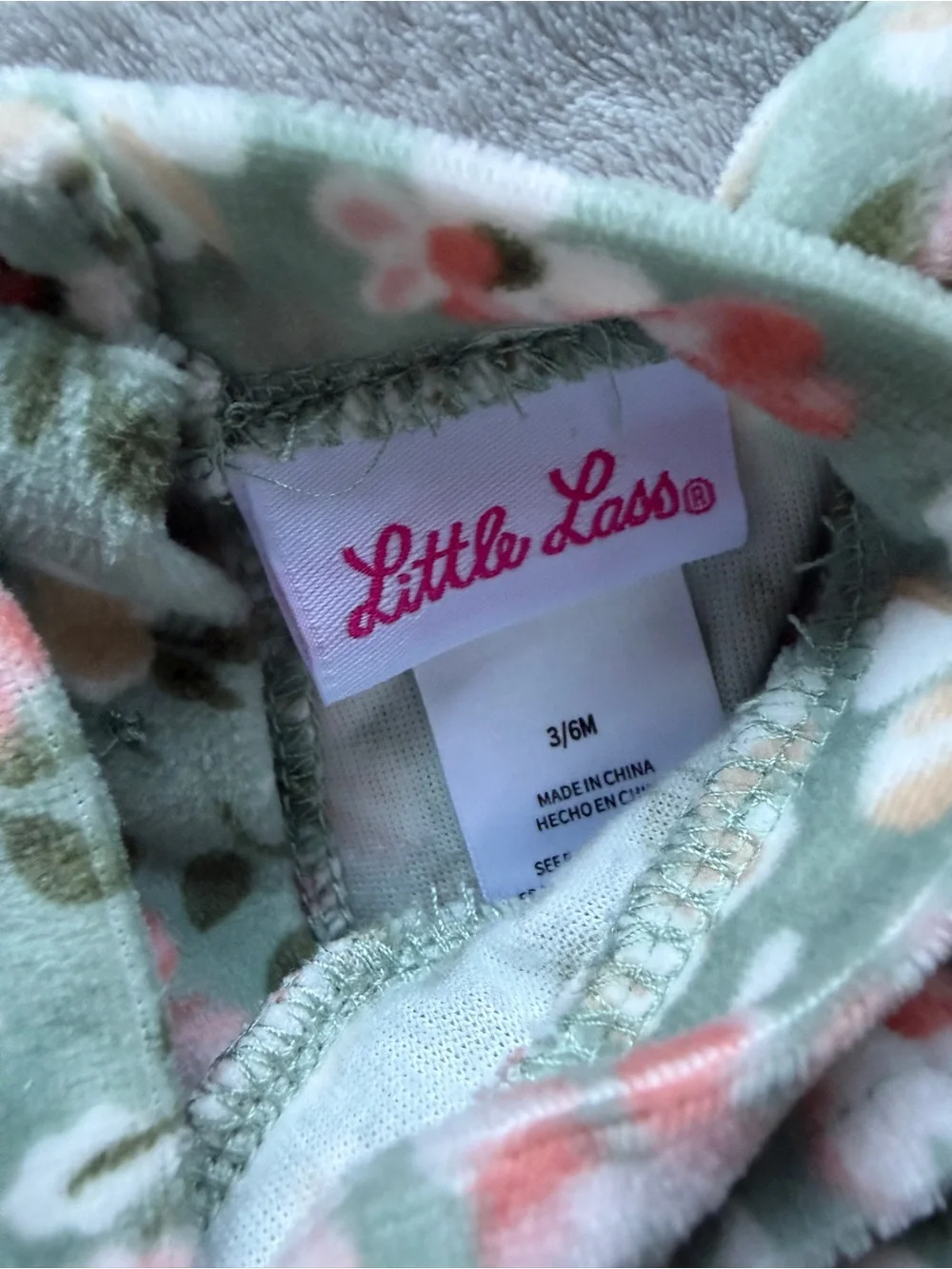 Baby Floral Two-Piece Set with Headband - Mint & Pink - Picture 6 of 6